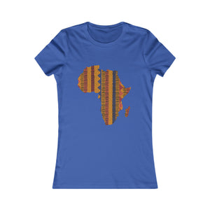 Women's Africa Kente Map Tee - Redsoil