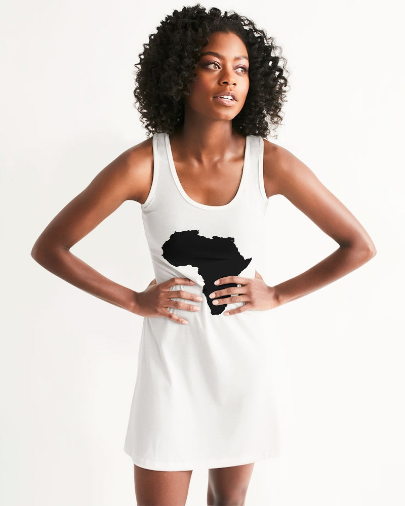 Africa Map Women's Racerback Dress - Redsoil
